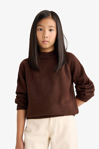 Defacto Kız Çocuk Bisiklet Yaka Triko Kazak F2755a825wnbn540 Kahve