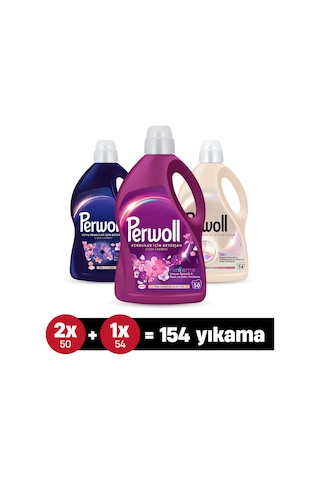 Perwoll Hassas Bakım Beyaz 2.97l 54 Yıkama Çiçekcazibesi Koyu Renkliler 2.75l 50 Yıkama Çiçekcazibesi 2.75l 50 Yıkama 3'lü Set set-hnkdtj-5097-5934 2750 ML