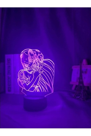 Wealthglow Elfen Yalan Lucy Nyu Anime 3d İllüzyon Gece Lambası Lambası 9s5dıg Siyah