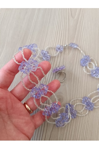 Boncuklu Tasarım Kolye Yüzük