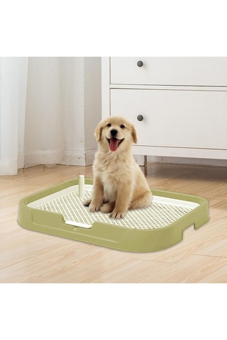 Homyl Köpek Tuvaleti Kapalı Üstü Açık Giriş Kumu Sarı