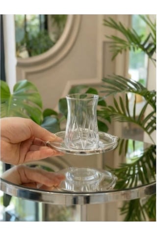 Çnr Home Collection 12 Parça 6 Kişilik Kristal Kesim Çay Bardaği Seti 4272424 Gümüş