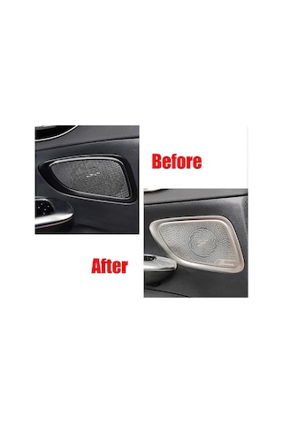 Dianziye Mercedes C-class E-class Glc260l İç Döşeme Ses Hoparlör Kapağı Gümüş Paslanmaz Çelik Oto Dekorasyon