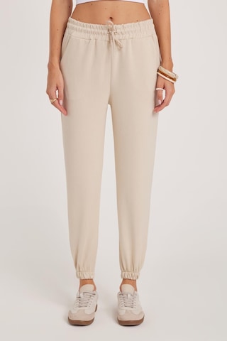 Tudors Kadın Relax Fit Rahat Kesim Modal Kumaş Beli Bağlamalı Lastikli Jogger Taş Eşofman Altı-39590