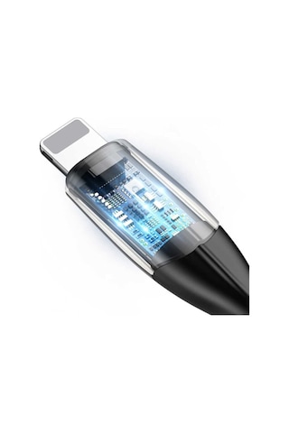 Lightning Horizontal Data Ve Şarj Kablosu Işıklı 1m Calsp-b01 Siy