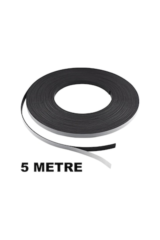 5 Metre Şerit Magnet Mıknatıs, 12Mm Arkası Yapışkanlı Çıkartmalı