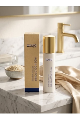 Xaura Global Rice & Gold Toner 150 Ml Pirinç Özü Ve 24k Altın Parçacıklı Kırışıklık Karşıtı Aydınl