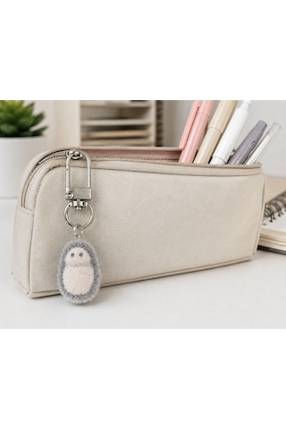 Pofuduk Kirpi Charm Anahtarlık Sevimli Peluş Figürlü Çanta Aksesuarı Hediye