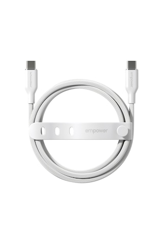 Empower By Panzerglass Racing 60w Usb-c / Usb-c Usb 2.0 1.2m Gümüş Beyaz Kablo