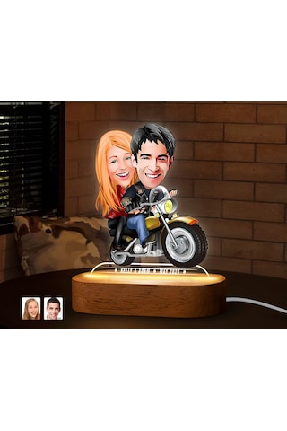 Bk Gift Kişiye Özel Sevgili Karikatürlü Dekoratif 3d Biblo Led Işıklı Gece Lambası-15, Düğün Hediyesi, Yıl Dönümü Hediyesi Kobitmeyen138290 Bk Gift
