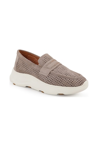 Mamma Mia Mammamia Kadın Kahve Hakiki Deri Comfort Sneaker Kalın Taban Bağcıklı Günlük Ayakkabı Vizon