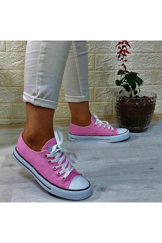Fiyra 554 Pembe Kısa Unisex Sneaker Keten Spor Ayakkabı 001