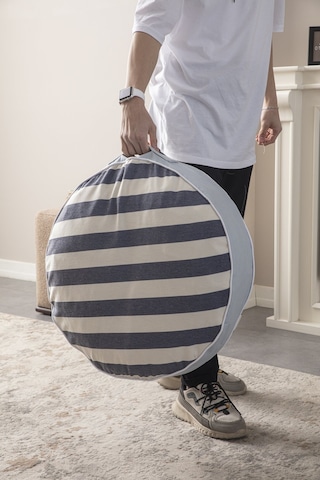 Taşınabilir, Yuvarlak Yer Minderi, Puf 60x60 Cm Balkon Ve Teras İ