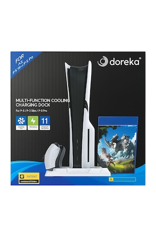 Ps5 Slim Ve Tüm Modeller İçin Multi Fonksiyon Soğutma Ve Şarj Ünitesi Tp5-3537d Beyaz
