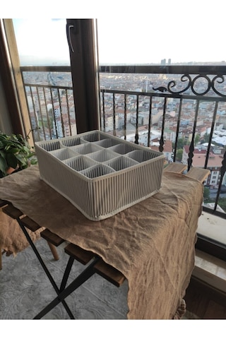 12 Bölmeli Pratik Bölmeli Çekmece Düzenleyici Organizer Beyaz