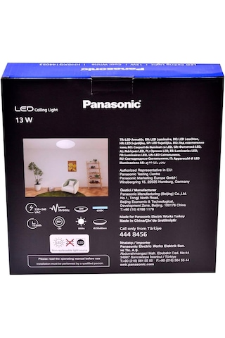 Panasonic Led Tavan Armatürü 13w 900lm 865-235 Planfonyer Beyaz