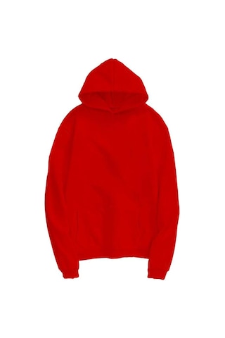 Dolıty Unisex Için Kapüşonlu Polar Kazak Günlük Temel Kırmızı