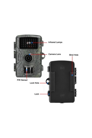 Hallow-16mp 1080p Gündüz Gece Fotoğraf Videosu Kamerası Kamuflaj