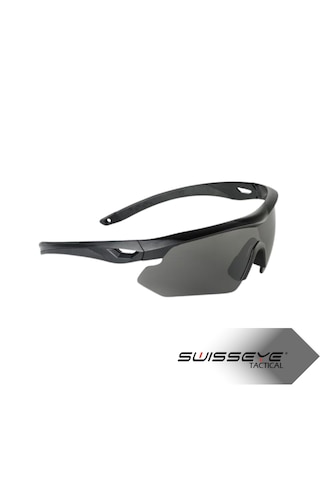 Swisseye Nighthawk 40291 Kulaklık Uyumlu 3 Lensli Taktik Gözlük Siyah