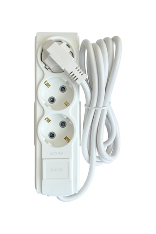 Arvia Motto Üçlü Topraklı Grup Priz Çocuk Korumalı 3 Metre Kablolu 35 01 1003 403 3