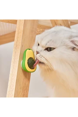 Doğal Kedi Nanesi Avokado Oyuncak 360 Döner Catnip & Kedi Çimi