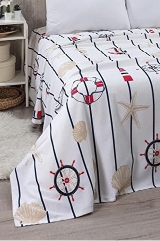 Marine Tek Kişilik Pike Yatak Örtüsü 170 X 230 Açik Gri