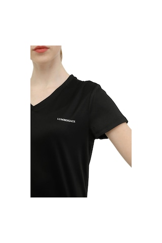 Lumberjack Wb Pes V Neck11ct127 Kısa Kolu Siyah Unisex T-shirt Siyah