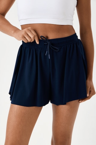 Genius Store Bol Kesim Taytlı Spor Şort Kadın-şort Lacivert
