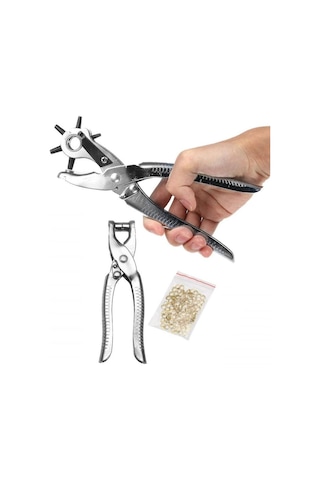 Depomega 2 Li Kemer Delme Perçin Pensesi Deri Delme Set