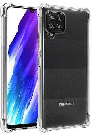 Samsung Uyumlu Galaxy A12 Kilif Köse Korumali Seffaf Silikon Kapak 481514508