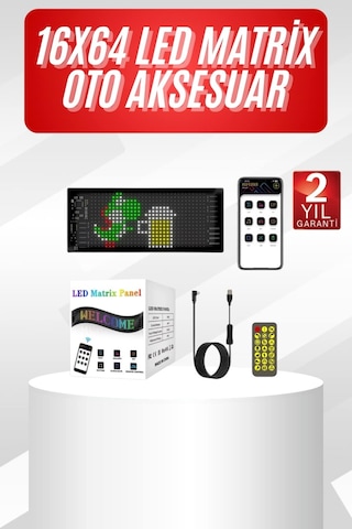 Araç İçi Cama Yapışan Led Tabela Çeşitli Renk