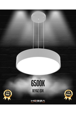 Drum 40cm Gri Kasa, Beyaz Işık Modern Sarkıt Led Avize GRİ RENK