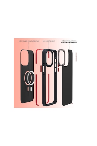 Youngkit Apple Uyumlu iPhone 14 Pro Max Magsafe Şarj Özellikli 600d Kevlar Kılıf