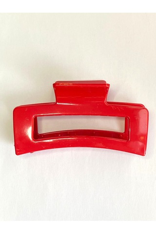 Kırmızı Renk Televizyon Model Mandal Saç Tokası 11 Cm - Şık Ve Dayanıklı Kırmızı