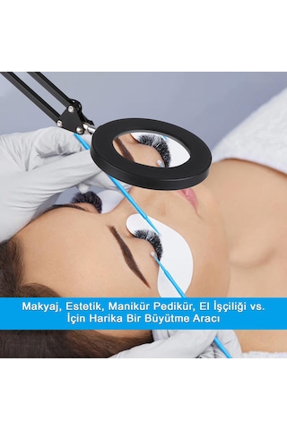 DailyTech Çok işlevli Masa Üstü Katlanabilir 5/8X ışıklı büyüteç