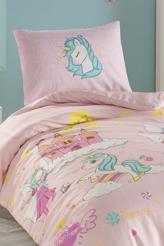 Eponj Home Junior Nevresim Seti Tek Kişilik Unicorn Dreams Pembe