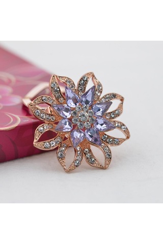 Homyl Charm Lotus Broş Çiçek Pin Kadın Ziyafet Yaka Takı Platin Platin Çok Renkli