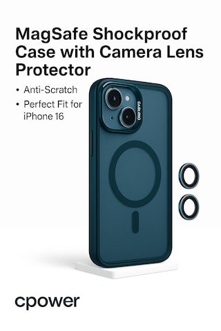 İphone 16 Kılıfı, Kaliteli Kamera Lens Koruyucu Dahil, Magsafe Uyumlu Darbe Dayanaklı, 3 Renk Lacivert