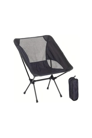 Dashanshop Siyah Ultra Hafif Katlanabilir Kamp Sandalyesi Ag Koltuklu Tasinabilir 7075 Aluminyum 220 Lbs Siyah