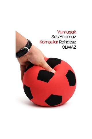 No:3 Futbol Topu Sessiz Sünger Gürültüsüz Yumuşak Evde Oynamaya Uygun Futbol Topu Kırmızı Sft7