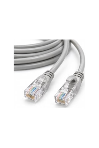 Cat6 Ethernet Kablosu 2 Metre Rj45 İnternet Kablosu Modem Pc Bilgisayar Laptop Ps5 Oyun Konsolu Router Switch Ağ Lan Network Patch Kablo Gri 25 Metre