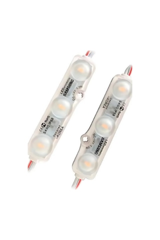 12 Volt 3 Lensli Samsung Modül Led Beyaz 10 Adet