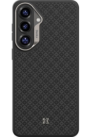 Galaxy Uyumlu S26 Uyumlu Kılıf M-safe Şarj Özellikli Benks Armorpro Armorgrid Serisi Kevlar Kapak Siyah Siyah