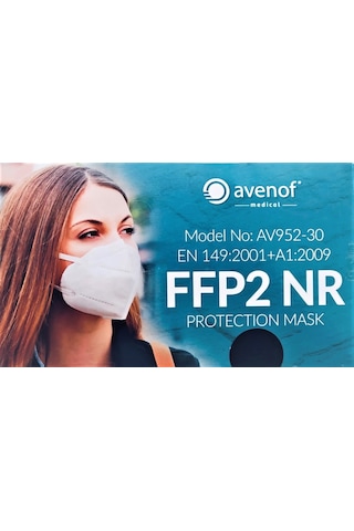 Avenof 5 Katlı Ffp2 N95 Maske 5 x 10'lu