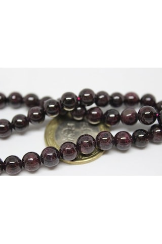Lal Granat Garnet Taşı Yarım Dizi 7mm 18cm Uzunluğundadır Çok Renkli