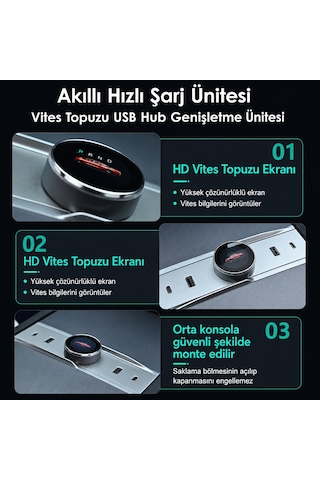 Tesla Model Y Juniper Premium İçin Uyumlu Orta Konsol Vites Paneli