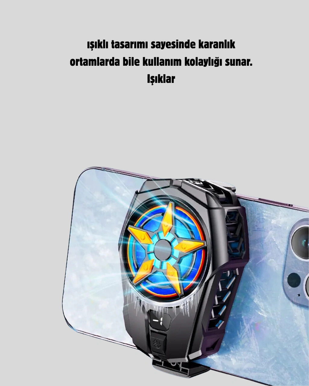 Oyun - 71 - Telefonu Soğutucu Fan Sessiz Ve Kompakt Mobil - Kmrsfres - Soğutma Cihazı