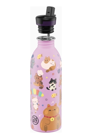 Kids Bottle Meow Friends Paslanmaz Çelik Çocuk Su Matarası 500 Ml Renkli