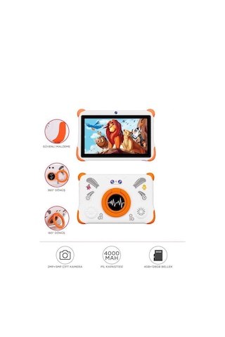 Torima T15 4 GB + 128 GB Tablet Beyaz + Çocuk Tableti Kılıf 10