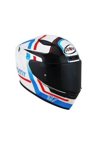 Suomy Track-1 Kask Nınety Seven Whıte-Red